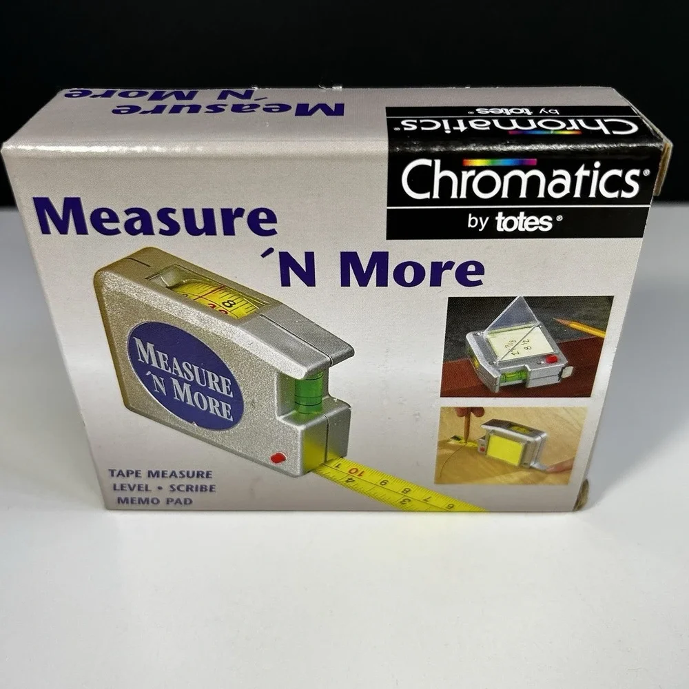 Chromatics by Totes Measure N More 10ft Tape Measure Level Scribe Memo Pad NOS
